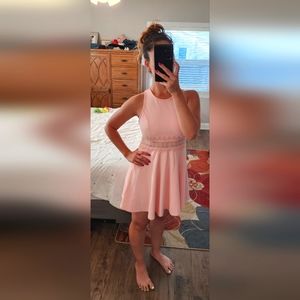 Light Pink Skater Spring Summer Cocktail Dress